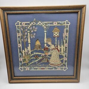 Vtg PA German Folk Art Fraktur-Scherenitte Sissor Cut Wall Art Signed